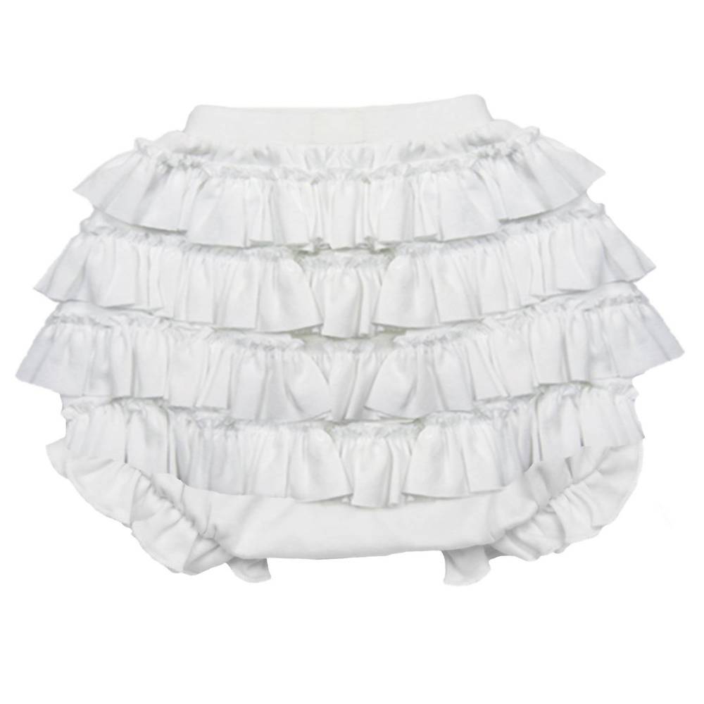 NEW LEMON LOVES LAYETTE girls' bonnie bloomer diaper cover in white